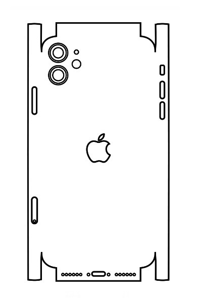Hydrogel - zadní ochranná fólie (full cover) - iPhone 11 - typ výřezu 7