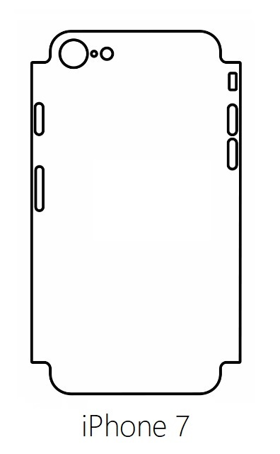 Hydrogel - zadní ochranná fólie (full cover) - iPhone 7 - typ výřezu 1
