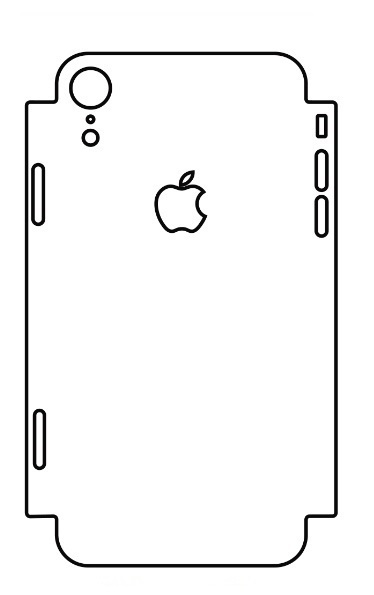 Hydrogel - zadní ochranná fólie (full cover) - iPhone XR - typ výřezu 2