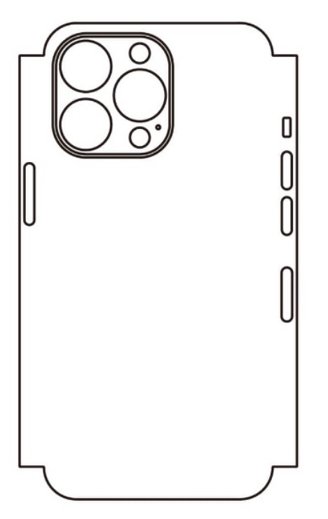 Hydrogel - zadní ochranná fólie (full cover) - iPhone 13 Pro, typ výřezu 4