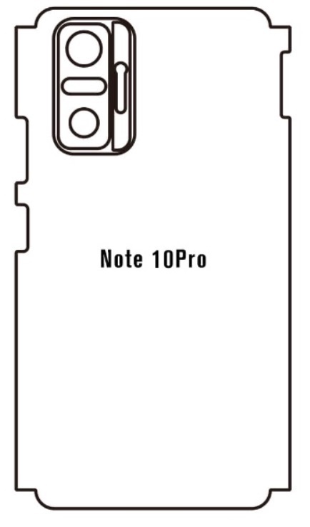 Hydrogel - zadní ochranná fólie - Xiaomi Redmi Note 10 Pro, typ výřezu 3