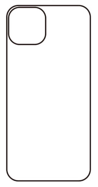 Hydrogel - matná zadní ochranná fólie - iPhone 14 - typ výřezu 1