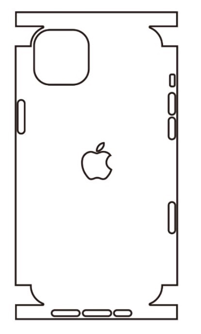 Hydrogel - matná zadní ochranná fólie - iPhone 14 Plus, typ výřezu 8