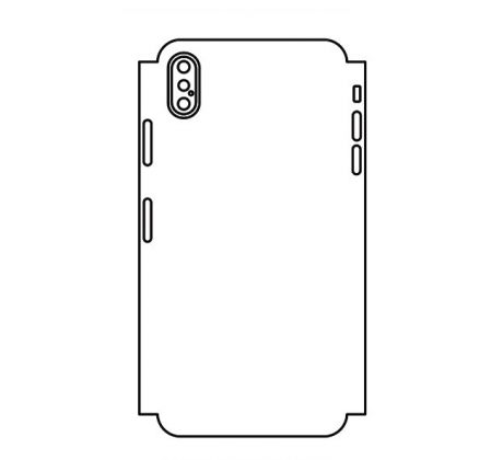 Hydrogel - matná zadní ochranná fólie (full cover) - iPhone XS Max - typ výřezu 8