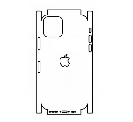 Hydrogel - matná zadní ochranná fólie (full cover) - iPhone 11 Pro Max - typ výřezu 1 