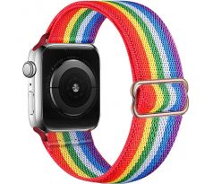 Scrunchie řemínek pro Apple Watch (42/44/45mm) Rainbow