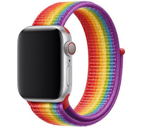 Nylonový řemínek pro Apple Watch (42/44/45mm) Rainbow