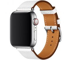 Kožený řemínek pro Apple Watch (42/44/45mm) White