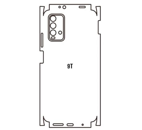 Hydrogel - zadní ochranná fólie - Xiaomi Redmi 9T, typ výřezu 3