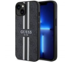 Original   GUESS GUHMP14MP4RPSK  iPhone 14 Plus (Magsafe 4G Printed Stripes / černý)