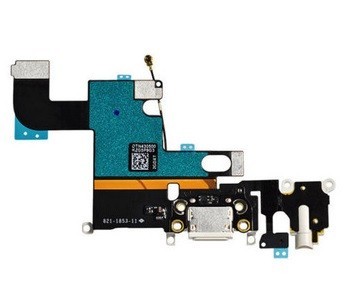 iPhone 6 - Nabíjecí konektor flex kabel s mikrofonem - bílý