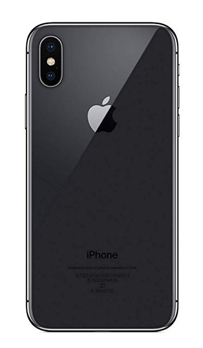 Apple iPhone X - Zadní sklo housingu + sklíčko zadní kamery - černé
