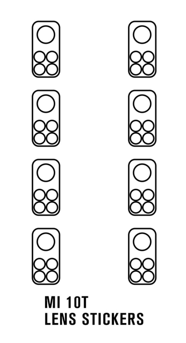 Hydrogel - ochranná fólie zadní kamery - 8ks v balení - Xiaomi Mi 10T 5G