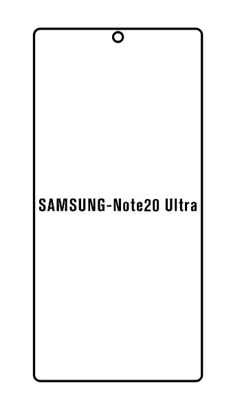 Hydrogel - matná ochranná fólie - Samsung Galaxy Note 20 Ultra, typ výřezu 2