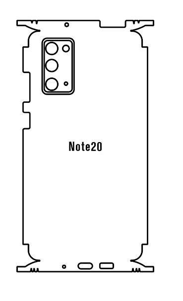 Hydrogel - zadní ochranná fólie (full cover) - Samsung Galaxy Note 20, typ výřezu 2