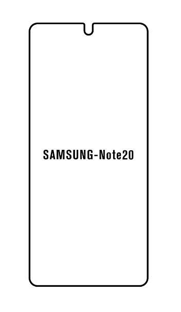 Hydrogel - matná ochranná fólie - Samsung Galaxy Note 20, typ výřezu 2
