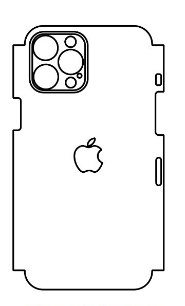Hydrogel - zadní ochranná fólie (full cover) - iPhone 12 Pro Max, typ výřezu 2