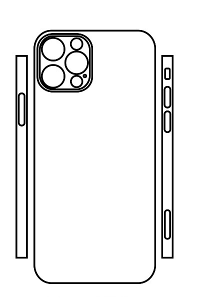 Hydrogel - zadní ochranná fólie (full cover) - iPhone 12 Pro - typ výřezu 1