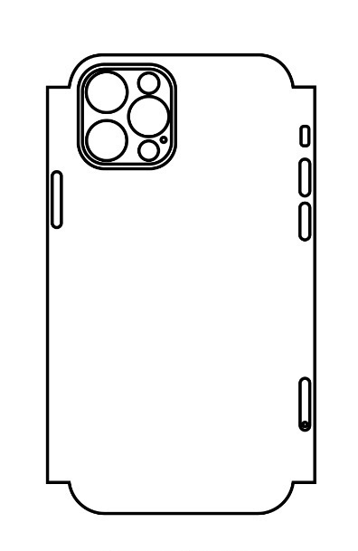 Hydrogel - zadní ochranná fólie (full cover) - iPhone 12 Pro - typ výřezu 2