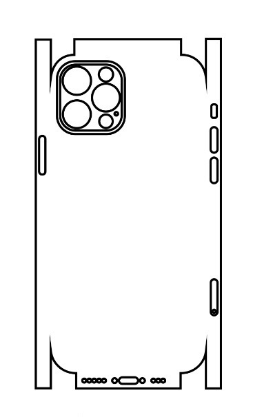 Hydrogel - zadní ochranná fólie (full cover) - iPhone 12 Pro - typ výřezu 9