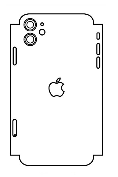 Hydrogel - zadní ochranná fólie (full cover) - iPhone 11 - typ výřezu 3