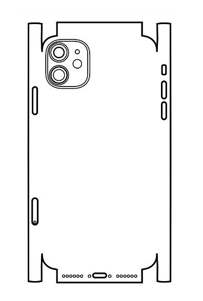 Hydrogel - zadní ochranná fólie (full cover) - iPhone 11 - typ výřezu 6