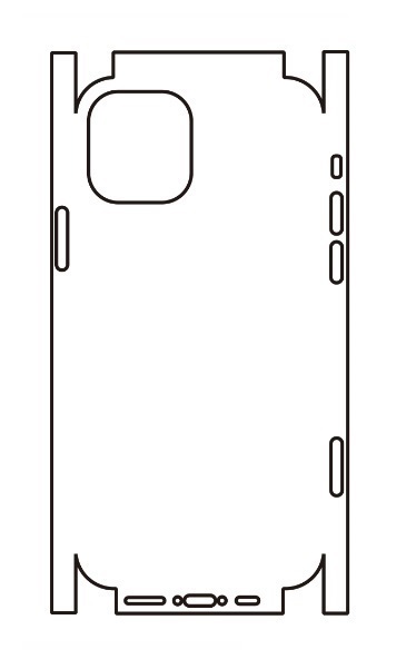 Hydrogel - matná zadní ochranná fólie (full cover) - iPhone 12 - typ výřezu 3