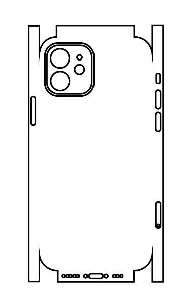 Hydrogel - matná zadní ochranná fólie (full cover) - iPhone 12 - typ výřezu 4