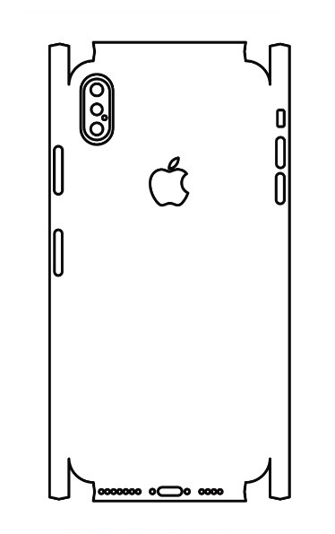 Hydrogel - matná zadní ochranná fólie (full cover) - iPhone XS Max - typ výřezu 5