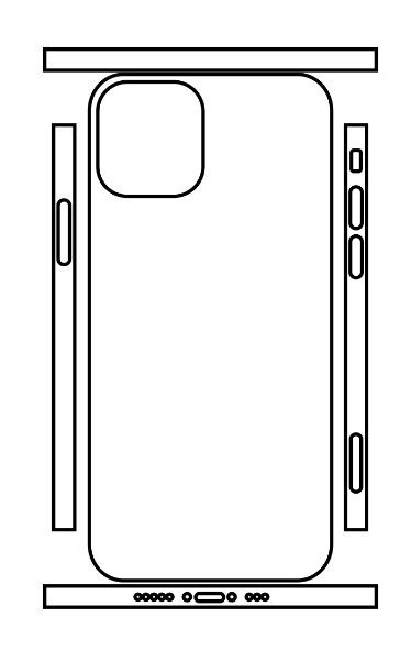 Hydrogel - zadní ochranná fólie (full cover) - iPhone 12 - typ výřezu 5
