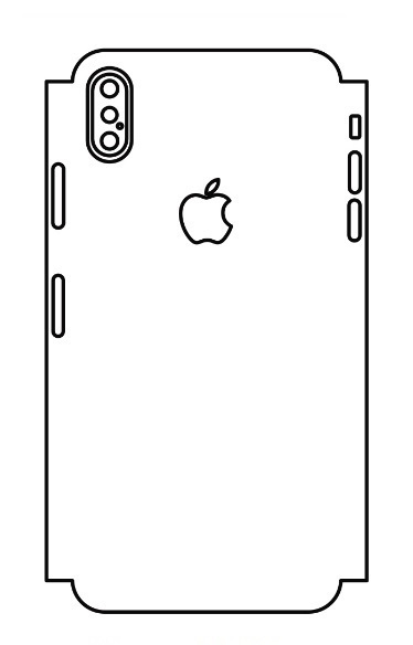 Hydrogel - zadní ochranná fólie (full cover) - iPhone XS Max - typ výřezu 2