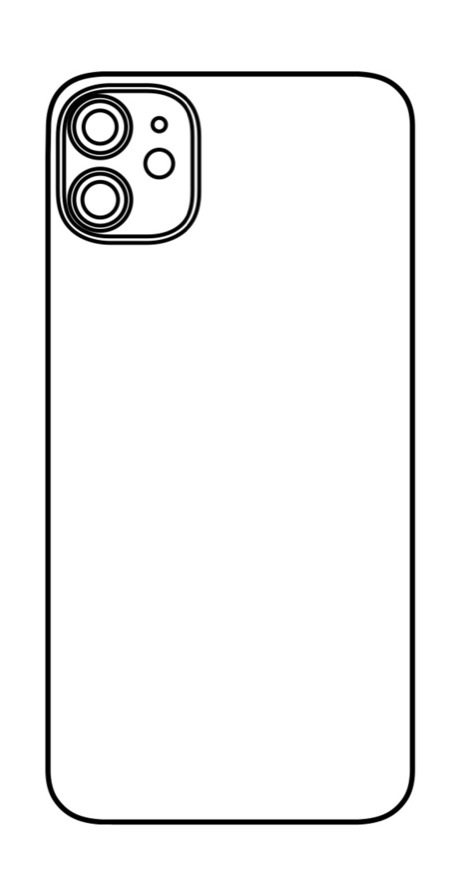Hydrogel - zadní ochranná fólie - iPhone 11, typ výřezu 2