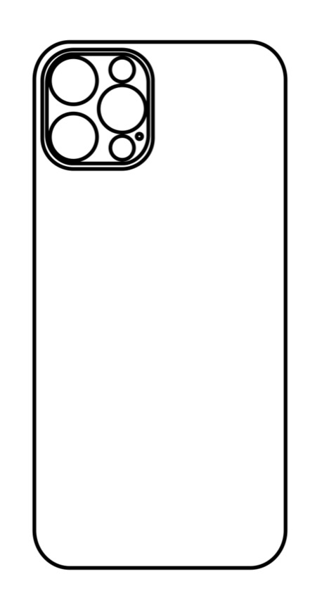 Hydrogel - zadní ochranná fólie - iPhone 12 Pro, typ výřezu 2