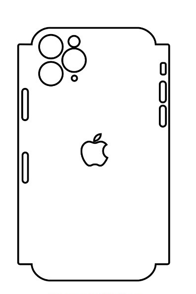 Hydrogel - matná zadní ochranná fólie (full cover) - iPhone 11 Pro Max - typ výřezu 5