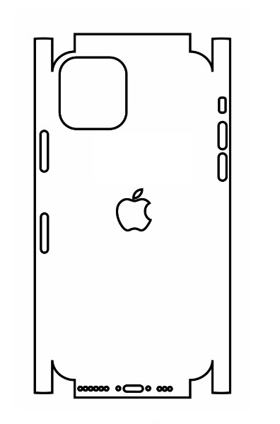 Hydrogel - matná zadní ochranná fólie (full cover) - iPhone 11 Pro Max - typ výřezu 1