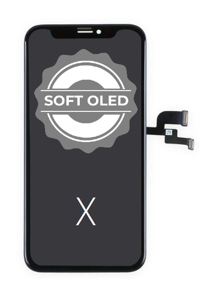 Levně Černý SOFT OLED displej + dotykové sklo Apple iPhone X