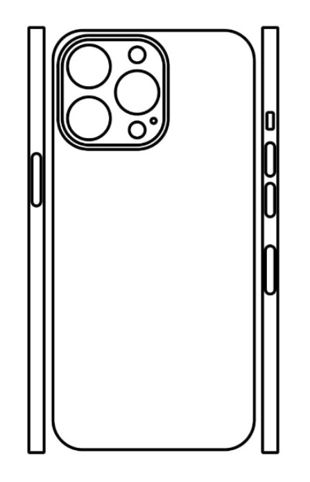 Hydrogel - zadní ochranná fólie (full cover) - iPhone 13 Pro Max, typ výřezu 2