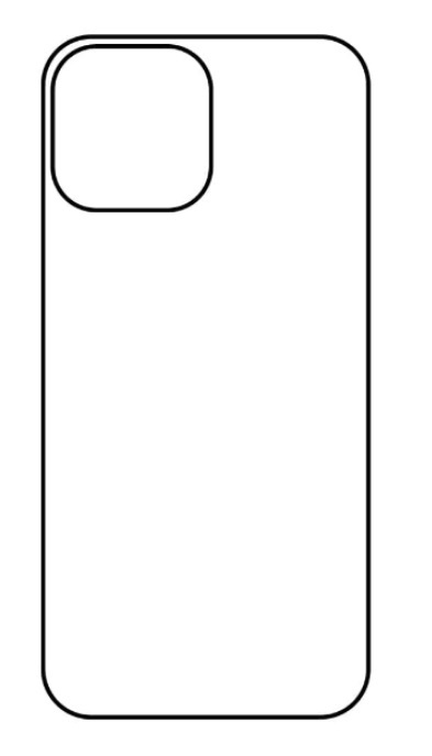 Hydrogel - matná zadní ochranná fólie - iPhone 13 Pro - typ výřezu 1