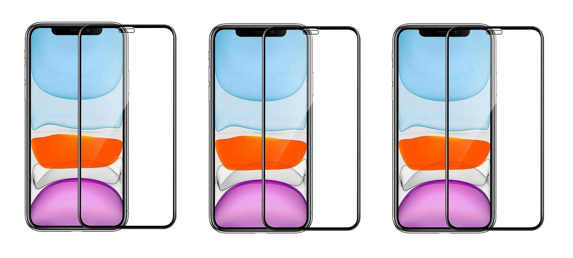 2+1 ZDARMA! 3PACK Ochranné tvrzené sklo - Apple iPhone XR/iPhone 11