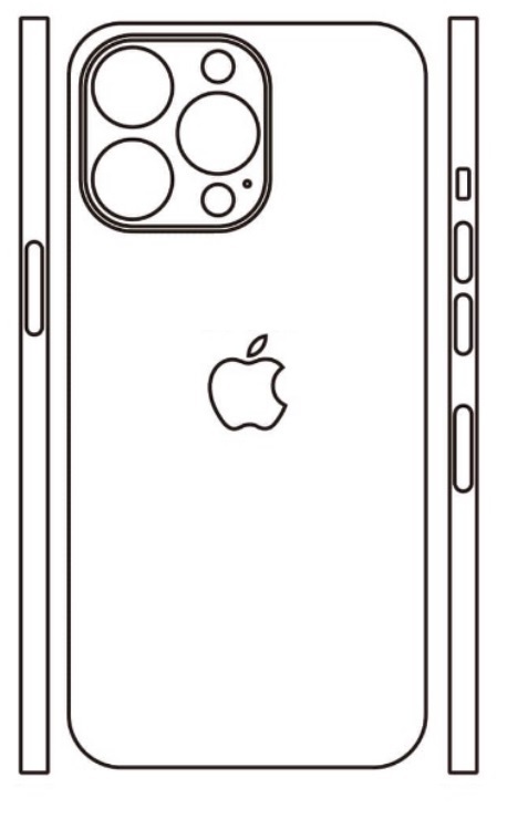 Hydrogel - zadní ochranná fólie (full cover) - iPhone 13 Pro Max, typ výřezu 7