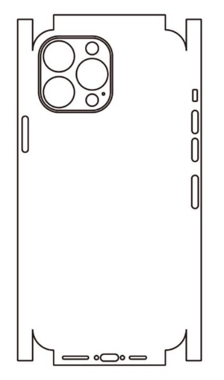 Hydrogel - zadní ochranná fólie (full cover) - iPhone 13 Pro Max, typ výřezu 5