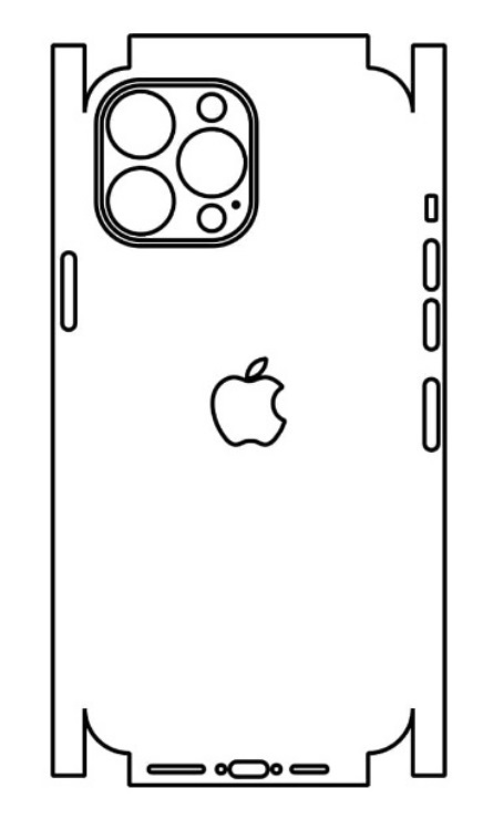 Hydrogel - zadní ochranná fólie (full cover) - iPhone 13 Pro Max, typ výřezu 4