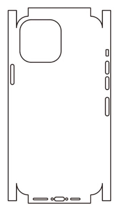 Hydrogel - zadní ochranná fólie (full cover) - iPhone 13 Pro Max, typ výřezu 6