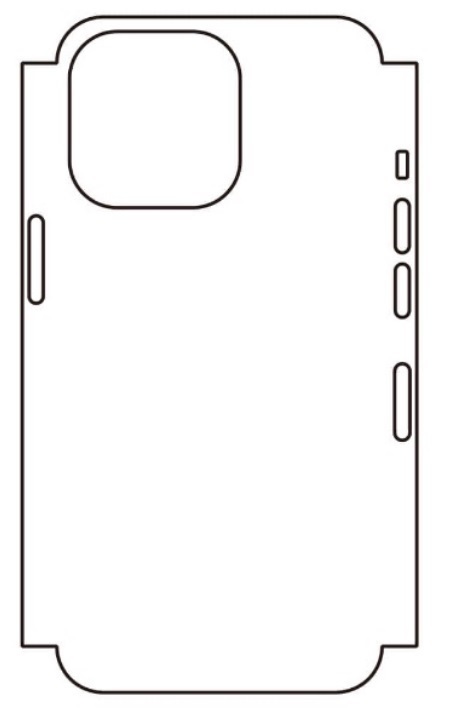 Hydrogel - zadní ochranná fólie (full cover) - iPhone 13 Pro, typ výřezu 3