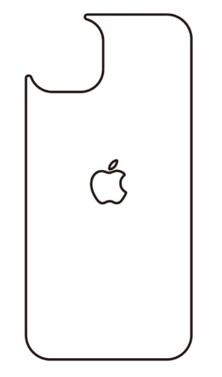 Hydrogel - matná zadní ochranná fólie - iPhone 13 - typ výřezu 5