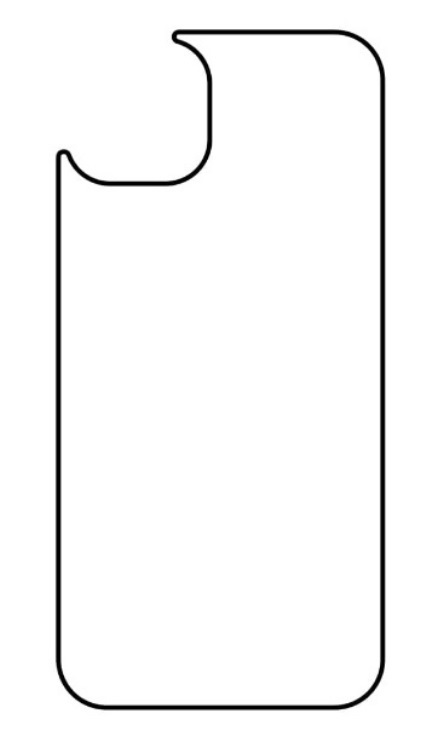 Hydrogel - matná zadní ochranná fólie - iPhone 13 - typ výřezu 2