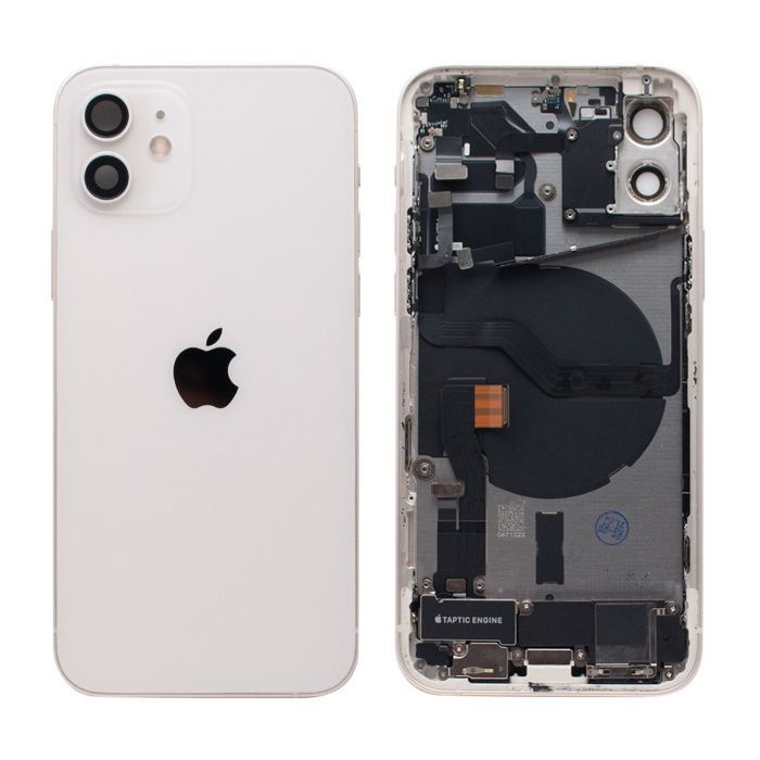 Apple iPhone 12 - Zadní housing s předinstalovanými díly (bílý)