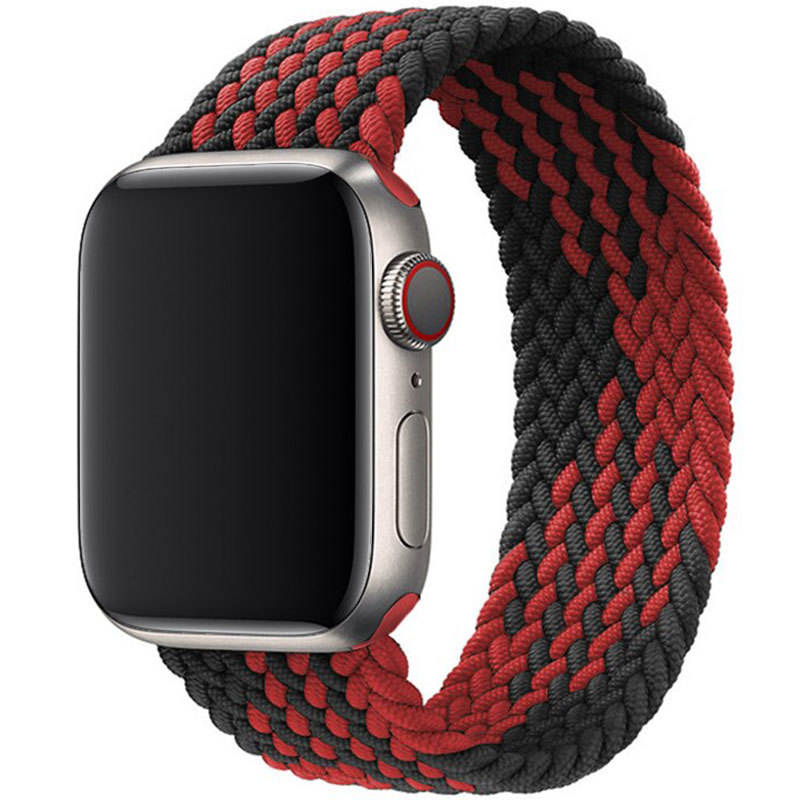 Řemínek pro Apple Watch (38/40/41mm) Elastic Nylon, velikost 135-150mm - Black Red
