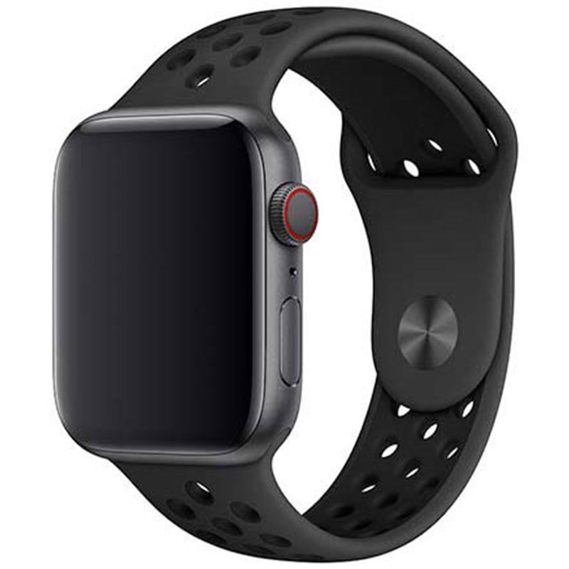Řemínek pro Apple Watch (38/40/41mm) Sport, black-black (velikost L)