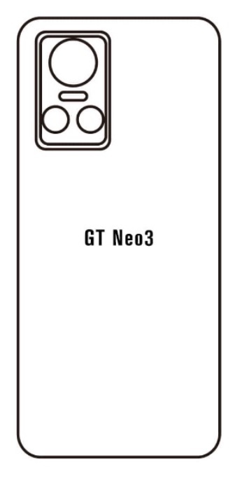 Hydrogel - matná zadní ochranná fólie - Realme GT Neo 3